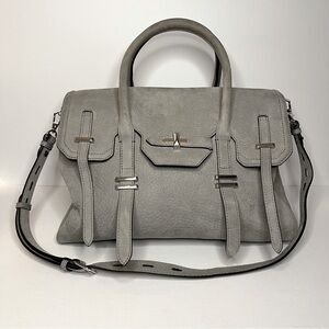 Rebecca Minkoff - Gray Leather Satchel Top Handle Tote Bag |Can fit an Ipad